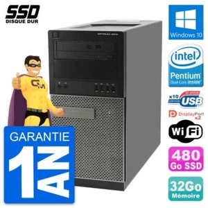 PC Tour Dell OptiPlex 9010 Intel Pentium G630 RAM 32Go SSD 480Go Windows 10 Wifi - Imagen 1 de 6