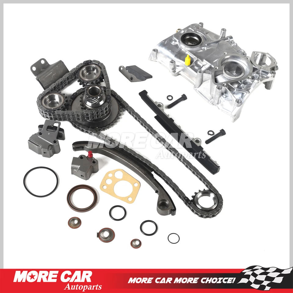 Kit de cadena de distribución juego de bomba de aceite para Nissan 240SX 1991-1998 2,4 L 16 V DOHC KA24DE Foto 1 de 4