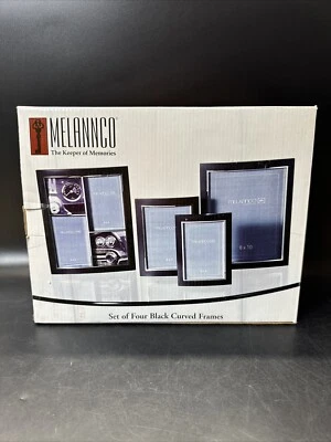 Melannco Set Of 4 Black Curved Frames - Image 1 of 4
