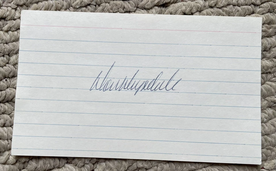 Don Drysdale  Autographed  Signed 3x5 index Perfect Los Angeles Dodgers - Image 1 of 1