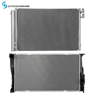 Radiador de refrigeração e condensador AC para 2013-2015 BMW X1 2009 2010 11-2015 BMW Z4 - Imagem 1 de 4