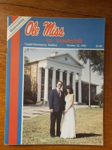 1983 Ole Miss Rebels Vs Vanderbilt Commodores Football Program - Picture 1 of 2