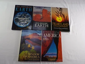 Five Vintage National Geographic Society Hardbacks 1986-1995 America Earth w/DC - Foto 1 di 9