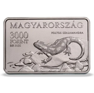 Hungría 3000 florines 2025 Parque Nacional Aggteleki Fuego Salamandra Rectangular BU - Imagen 1 de 2