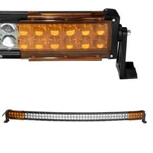 Amber Covers 6"+ 8" For 12/20/22/32/42/50/52" Led Light Bar ATV SUV Truck 4X4 - Picture 1 of 28