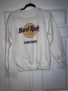 Vintage 80's Hard Rock Cafe Chicago Crewneck Sweatshirt Women’s Size L USA Made - Picture 1 of 6