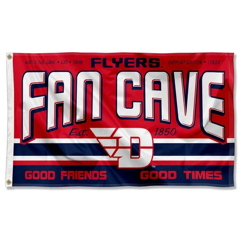 Dayton Flyers Fan Man Cave Large Outdoor Flag Cover