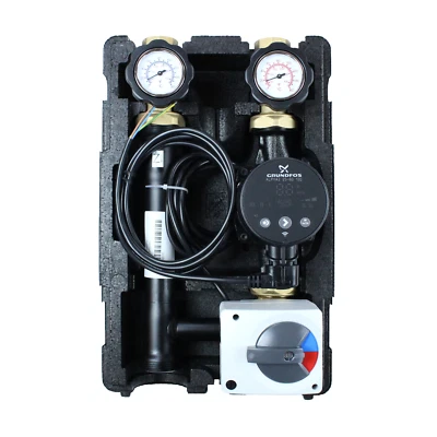 Pumpengruppe mit 3 Wege Mischer und Grundfos Alpha 2 Heizkreisset Pumpenstation - Bild 1 von 4