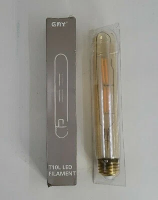 NEW GMY Tubular LED Bulb - T10L LED Bulb - 120V Filament LED Amber - Single Pack - Image 1 of 2