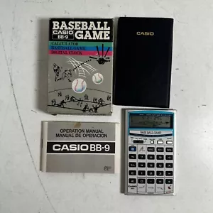 Vintage Casio BB-9 White Quartz Clock Baseball Game Electronic Calculator - Picture 1 of 24