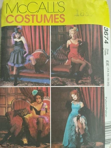 McCalls Pattern 3674 Women's Plus Moulin Rouge Can Can Dresses Sizes 14 16 18 20 - Picture 1 of 2