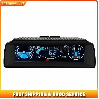 1 pieza medidor multifunción HUD Head-Up-Digital velocímetro pantalla pendiente OBD2 para automóvil Foto 1 de 4