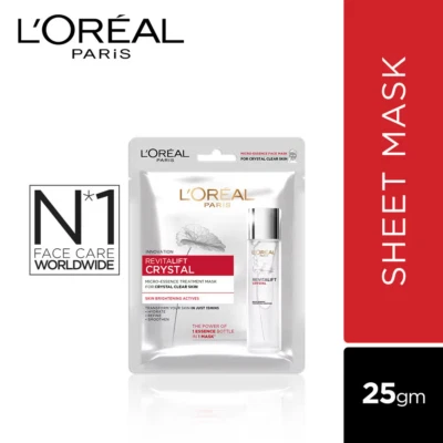 L'Oreal Paris Revitalift Crystal Micro-Essence Brightening Sheet Mask (25g) - Image 1 of 4