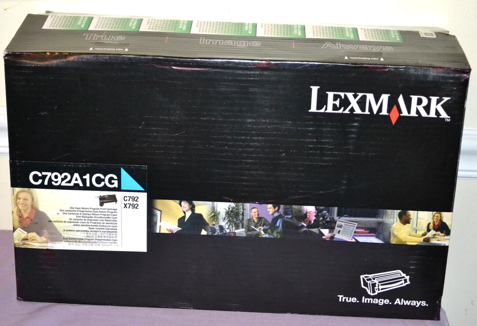 Cartucho de tóner de impresión original Lexmark C792A1CG cian programa de devolución---nuevo sellado Foto 1 de 4