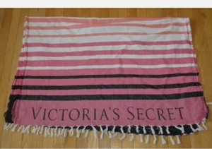 Victoria's Secret Pink Striped Beach Blanket Throw 2017 - Picture 1 of 8
