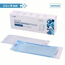 200(1box) 3.5"x10" Self Sterilization Pouches Pouch Autoclave, Sterilizer Bags