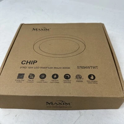 Maxim Lighting 57694WTWT Chip LED 9 inch White Flush Mount Ceiling Light - Image 1 of 4