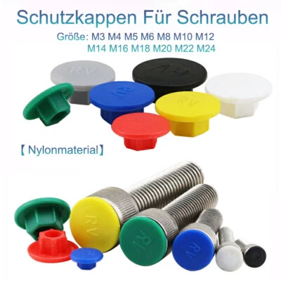 Schutzkappen Für Schrauben Sechskantschrauben Abdeckkappen Hutmuttern M3 Bis M24 - Bild 1 von 4