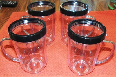 OEM MAGIC BULLET MUGS 4 WITH LIP RINGS-LATEST DESIGN - Image 1 of 4