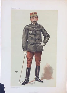 1887 Original Vanity Fair Print Gen G Boulanger colour Lithograph antique - Picture 1 of 1
