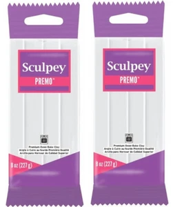 M00564x2 MOREZMORE Premo Sculpey WHITE 8 oz Sculpting Modeling Polymer Clay - Picture 1 of 1