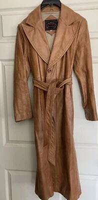 Vintage Leather Casablanca Trench Coat - Image 1 of 3
