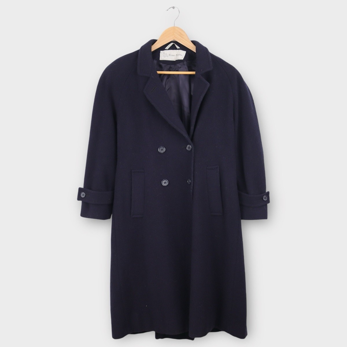 NAF NAF Abrigo Esprit Double Breasted Lana Blend Mujer Azul Marino