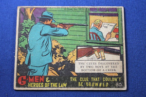 1936 Gum G-Men & Heroes of The Law - #80 The Clue that Couldn't...  VG Condition