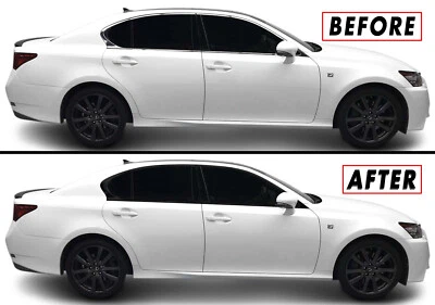 Chrome Delete Blackout Overlay for 2013-20 Lexus GS 300 350 450h F Window Trim  - Image 1 of 4