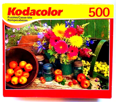 ROSEART Puzzle Fruitful Bounty 500 Piece - Kodacolor Fruit Flowers - Sealed - Image 1 of 4
