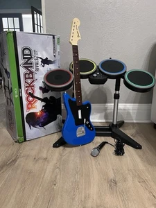 Rock Band 4 Rivals Xbox One Bundle Band Set Tested W/ Drums, Pedal, Guitar, Mic - Picture 1 of 24