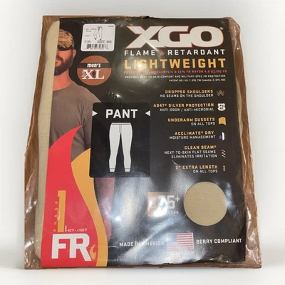 Pantalones para hombre XGO ignífugos de peso medio talla 2XL capa fase 1 aclimatado FR Foto 1 de 2