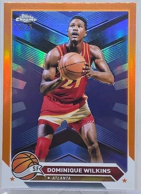 2023-24 Topps Cromo Dominique Wilkins Naranja #'d/25 Hawks Legend #166  Foto 1 de 4