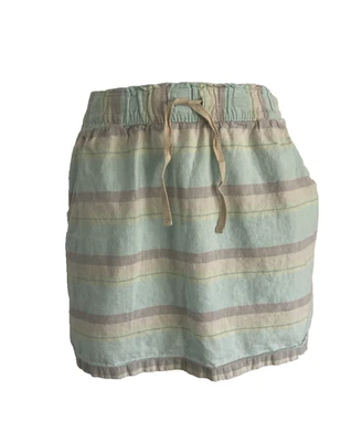 Falda a Rayas Patagonia Pequeña Cáñamo Algodón Orgánico Isla Playa Resortwear Costero Foto 1 de 4
