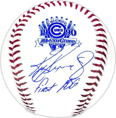 Ken Griffey Jr. Auto 1990 All Star Game Baseball Mariners First ASG Beckett - Image 1 of 4