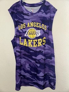 Los Angeles Lakers Lebron James Purple Camo Polyester Jersey Shirt Mens Small - Picture 1 of 3