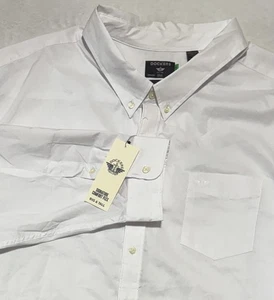 Dockers Shirt Mens 5XL White Long Sleeve Button Down Comfort Flex Big & Tall - Picture 1 of 14