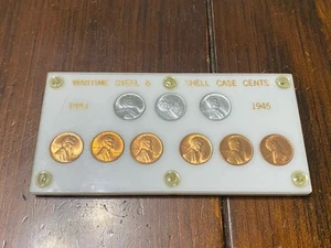 Wartime Steel And Shell Case Cents 1943, 1944,1945 Wheatie Pennies - Picture 1 of 8