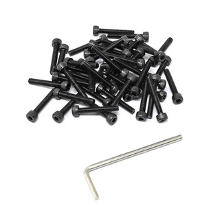 Calcetín hexagonal iexcell 50 piezas M4 x 25 mm paso de rosca 0,7 mm aleación acero 12,9 grado... - Imagen 1 de 4