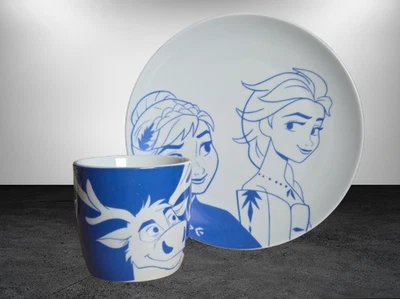 Disney Frozen 2 Geschirr Set Tasse + Teller Kinder Eiskönigin Frühstück - Bild 1 von 4