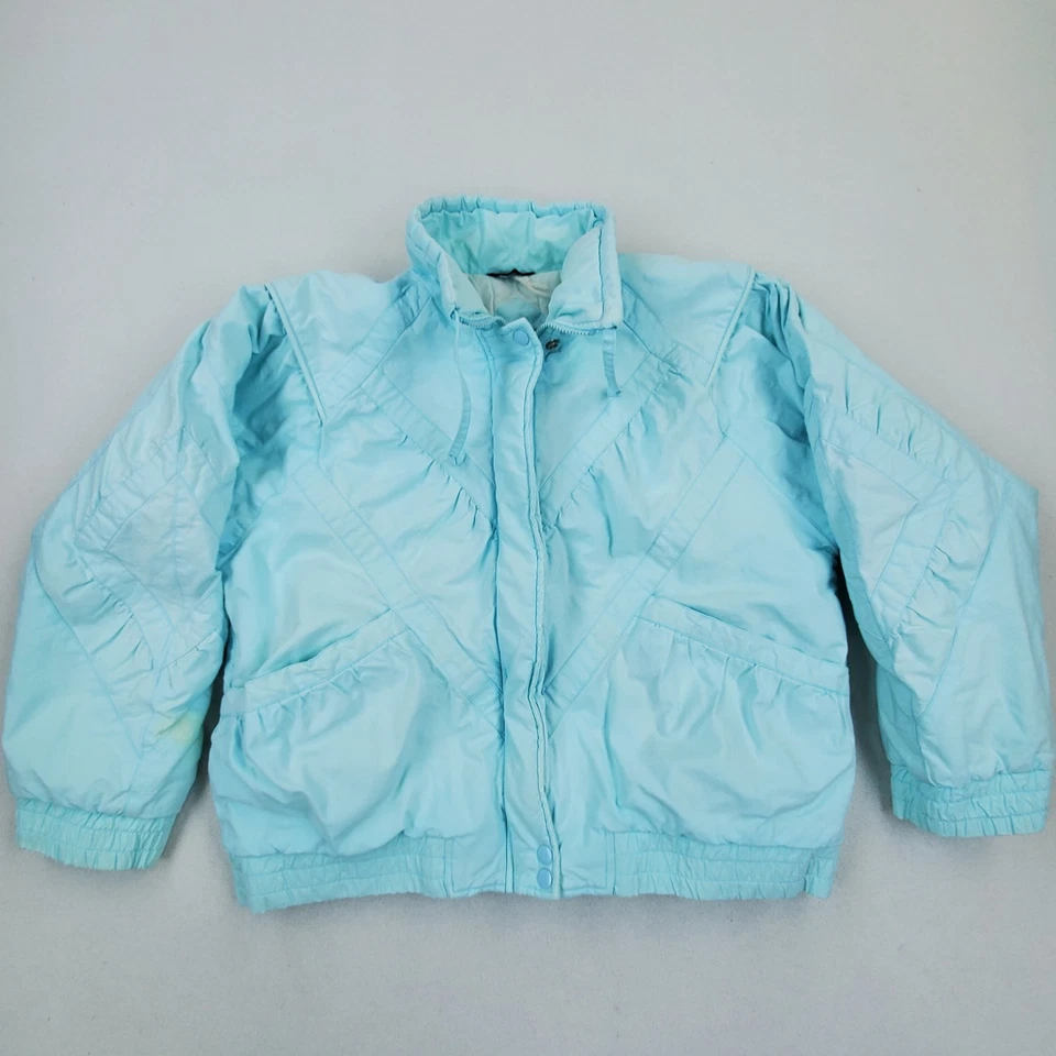 Chaqueta acolchada azul pastel Krazy Krinkle de colección años 80 talla M Kawaii Fairy Foto 1 de 4