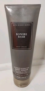 BATH & BODY WORKS BONFIRE BASH Ultimate Hydration Body Cream 8oz Tube HTF - Picture 1 of 2