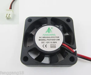 10 sztuk Bezszczotkowy wentylator chłodzący DC 9 ostrze DC 12V 40mm x40mmx10mm 4010S12M - Zdjęcie 1 z 2