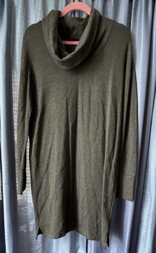 VETEMENTS Abito Willi Smith scollo cappuccio lunghezza ginocchio grigio scuro nero manica lunga taglia media