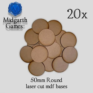 20x 50 mm bases redondas de MDF miniatura Warhammer AoS 40 k ENVÍO RÁPIDO VENDEDOR DE EE. UU. - Imagen 1 de 1