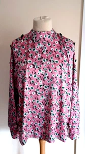 M&S Collection Tunic Top Blouse Pink Print Mix Size 20 Ladies Womens Ex Cond - Picture 1 of 8
