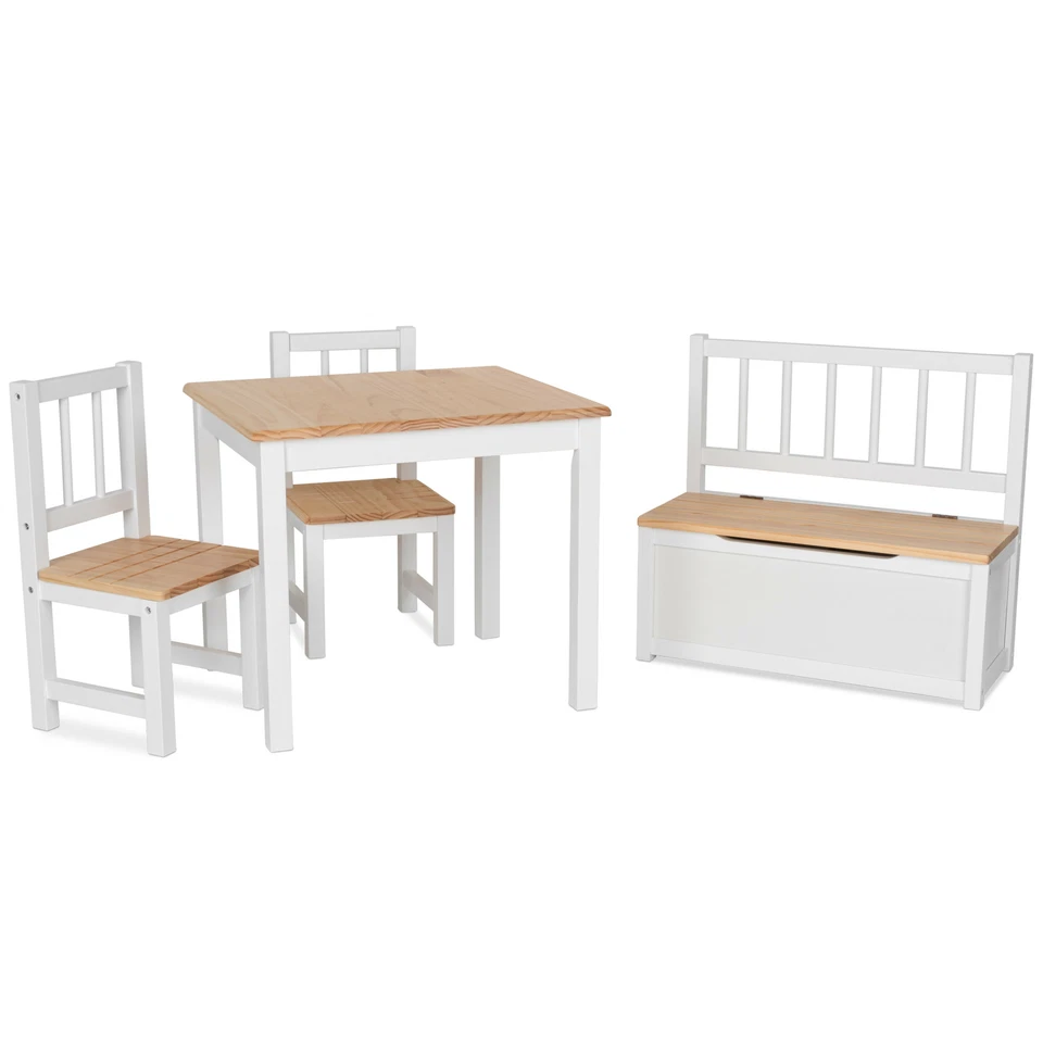 ib style® NOA Kindersitzgruppe Tischset Kindermöbel  Natur/ Weiß - Bild 1 von 1