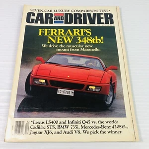 Car And Driver Dec 1989 Ferrari's 348tb, Sever-Car Luxary Comparison ID:64402 - Picture 1 of 15