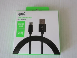 CABLE DE CHARGE MICRO USB -- 2 METRES - UNDER CONTROL - NEUF - Photo 1 sur 2