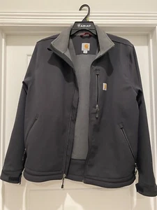 Carhartt Mens sz L Rain Defender Relaxed Fit Black Softshell Jacket 102199 001 - Picture 1 of 8
